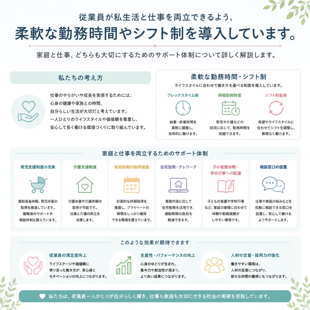 仕事と生活のバランスを重視した働き方